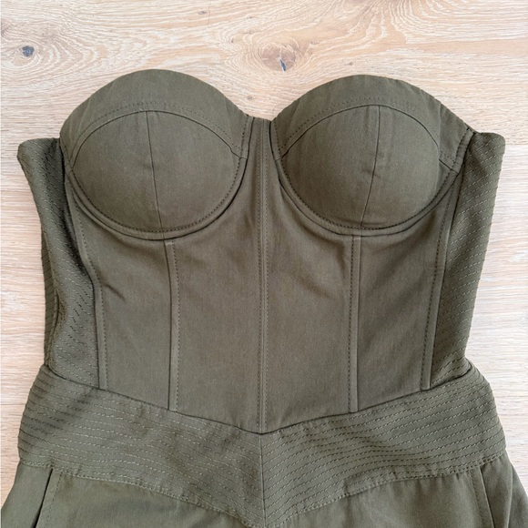 Retrofete Noa Strapless Cargo Olive Jumpsuit - Medium (Worn once) - Picture 3 of 6
